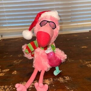 Festive Pink Flamingo Plush Toy
